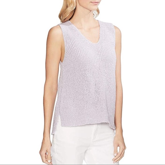 Vince Camuto Tops - SALE 🔥 Vince Camuto lilac Double V Tank Sweater